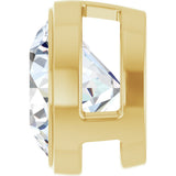 14K Yellow Gold 2 CT Lab-Grown Diamond Slide Pendant