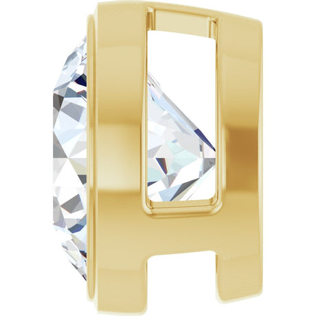 14K Yellow Gold 2 CT Lab-Grown Diamond Slide Pendant