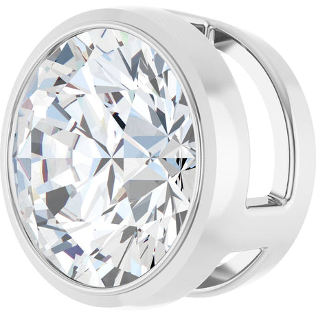 14K White Gold 1 1/2 CT Lab-Grown Diamond Slide Pendant