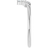 Platinum .08 CTW Natural Diamond Contour Band