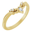 14K Yellow .07 CTW Natural Diamond Contour Band
