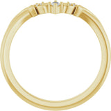 14K Yellow .07 CTW Natural Diamond Contour Band
