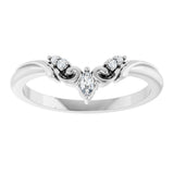 Platinum .08 CTW Natural Diamond Contour Band