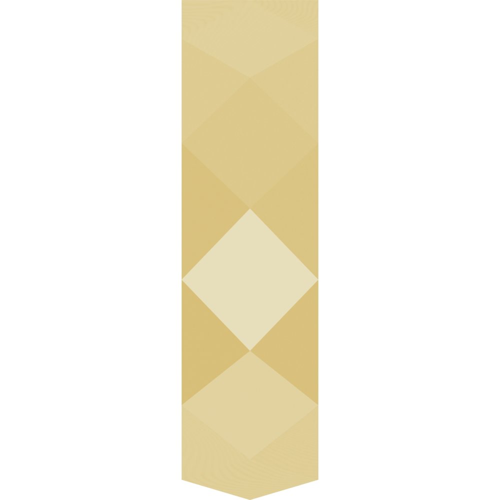 14K Yellow 5.5 mm Geometric Faceted Flat Band Size 9.5