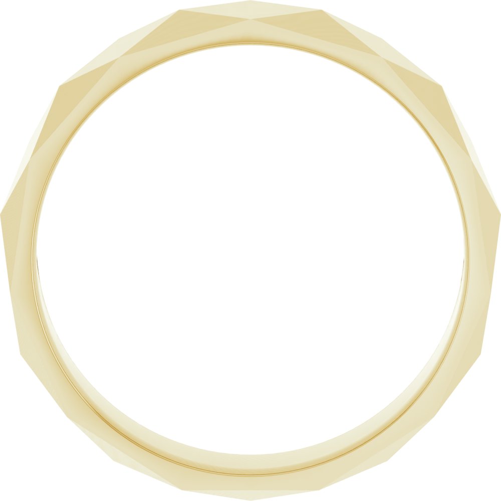 14K Yellow 5.5 mm Diamond Pattern Band