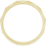 14K Yellow 5.5 mm Diamond Pattern Band