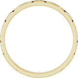 14K Yellow Gold 2 mm Geometric Flat Band Size 7
