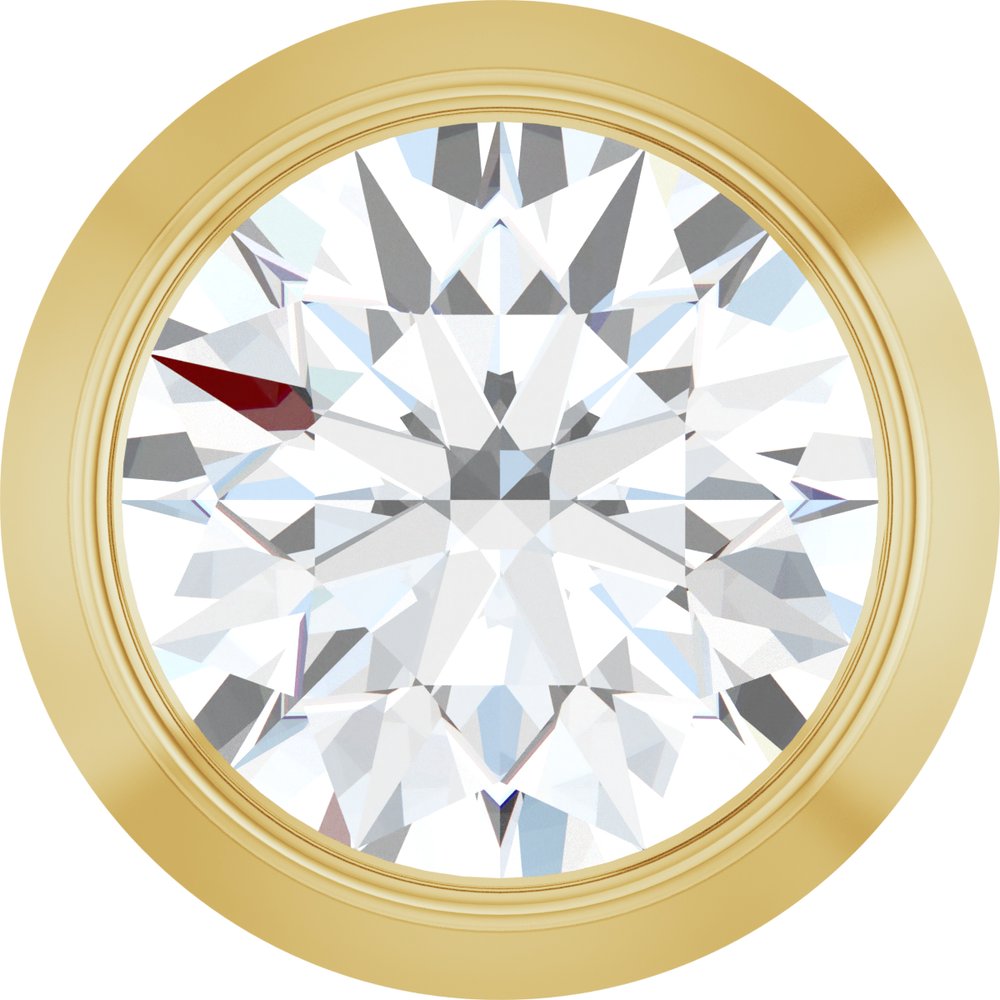 14K Yellow Gold 1/4 CT Natural Diamond Slide Pendant