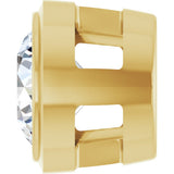 14K Yellow Gold 1/4 CT Natural Diamond Slide Pendant