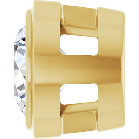 14K Yellow Gold 1/4 CT Lab-Grown Diamond Slide Pendant