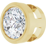 14K Yellow 1/4 CT Lab-Grown Diamond Slide Pendant