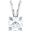 14K White Gold 1/2 CT Natural Diamond Pendant
