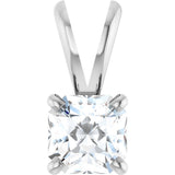 14K White Gold 1/2 CT Natural Diamond Pendant