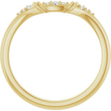 14K Yellow .05 CTW Natural Diamond Contour Band