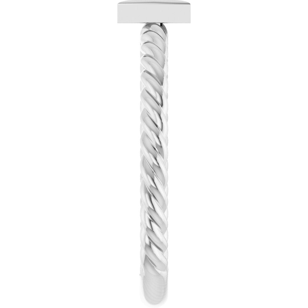 Sterling Silver .03 CTW Natural Diamond Rope Ring