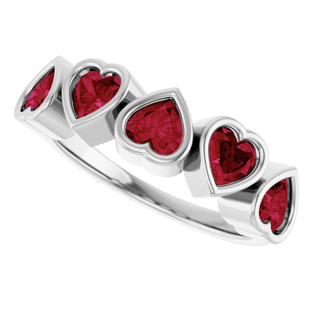 Sterling Silver Natural Mozambique Garnet Ring