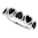 Sterling Silver Natural Black Onyx Ring