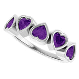 Sterling Silver Natural Amethyst Ring