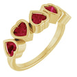 14K Yellow Natural Mozambique Garnet Ring