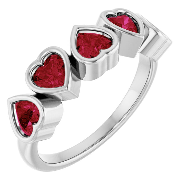 Sterling Silver Natural Mozambique Garnet Ring