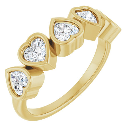 14K Yellow Gold 1 1/8 CTW Lab-Grown Diamond Ring