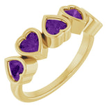 14K Yellow Gold Natural Amethyst Ring