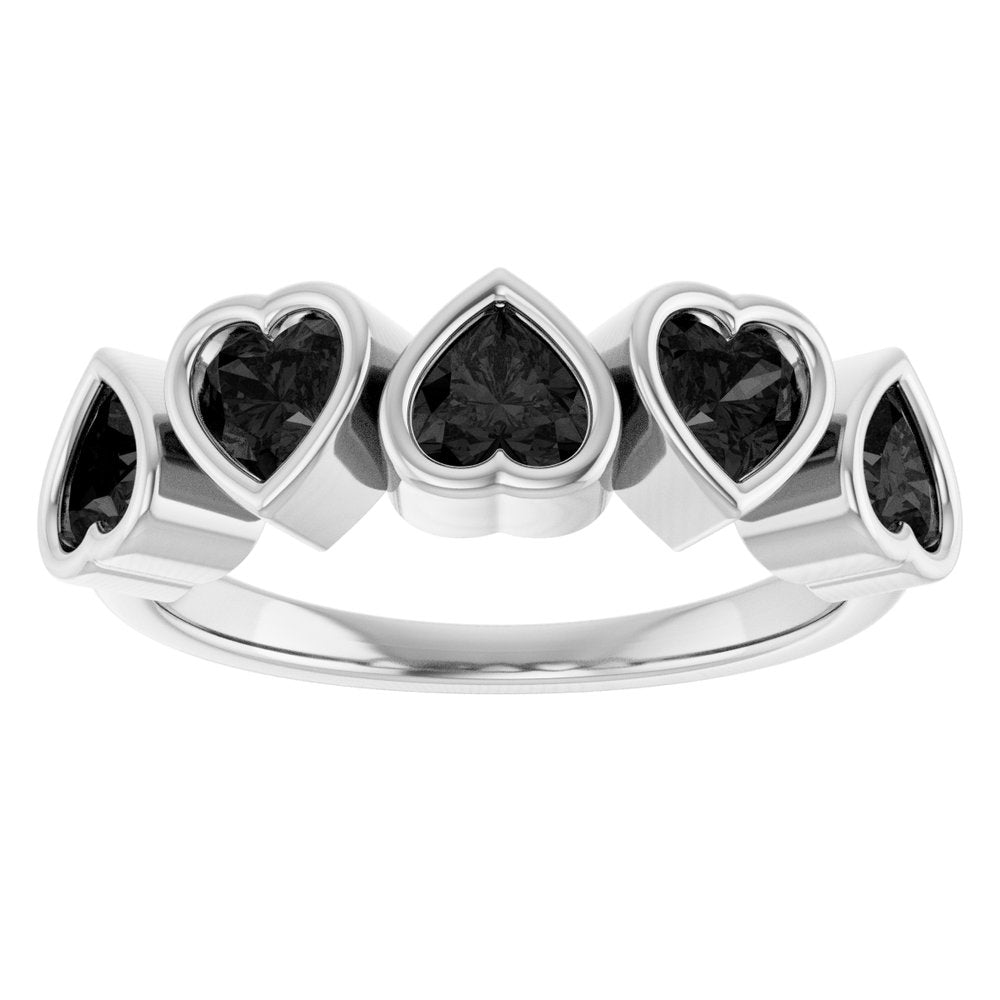 Sterling Silver Natural Black Onyx Ring