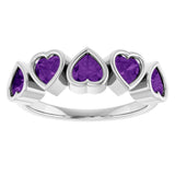 Sterling Silver Natural Amethyst Ring