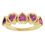 14K Yellow Gold Natural Pink Tourmaline Ring
