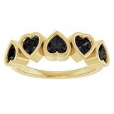 14K Yellow Gold Natural Black Onyx Ring