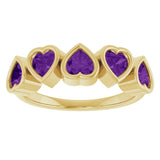 14K Yellow Gold Natural Amethyst Ring