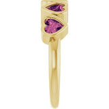 14K Yellow Natural Pink Tourmaline Ring