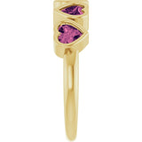 14K Yellow Gold Natural Pink Tourmaline Ring