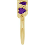 14K Yellow Natural Amethyst Ring