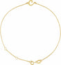 14K Yellow Gold Initial C 6 1/2-7 1/2" Bracelet