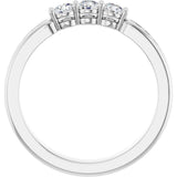 14K White 3/8 CTW Lab-Grown Diamond Anniversary Band