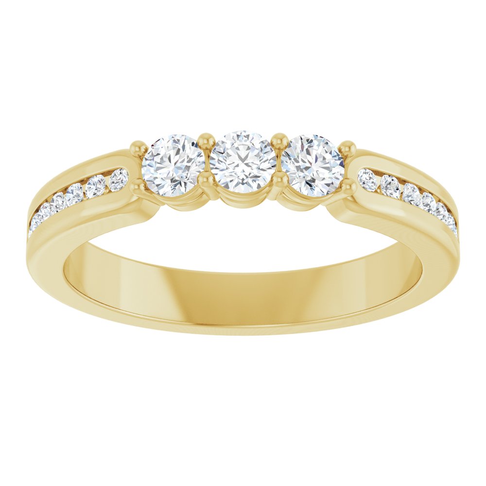 14K Yellow 3/8 CTW Lab-Grown Diamond Anniversary Band