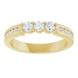 14K Yellow 3/8 CTW Lab-Grown Diamond Anniversary Band