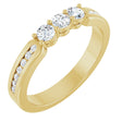 14K Yellow 3/8 CTW Lab-Grown Diamond Anniversary Band