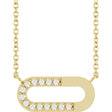 14K Yellow 1/10 CTW Natural Diamond Paperclip-Style 18" Necklace