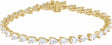 14K Yellow Gold 6 1/2 CTW Lab-Grown Diamond Line 7" Bracelet