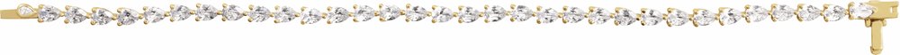 14K Yellow 6 1/2 CTW Lab-Grown Diamond Line 7" Bracelet