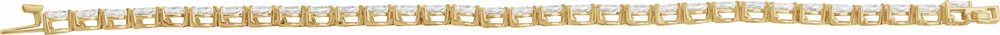 14K Yellow Gold 6 1/2 CTW Lab-Grown Diamond Line 7" Bracelet