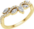 14K Yellow Gold 1/2 CTW Lab-Grown Diamond Contour Band