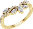 14K Yellow 1/2 CTW Lab-Grown Diamond Contour Band