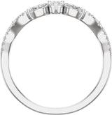 14K White Gold 1/2 CTW Lab-Grown Diamond Contour Band