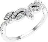 14K White Gold 1/2 CTW Lab-Grown Diamond Contour Band