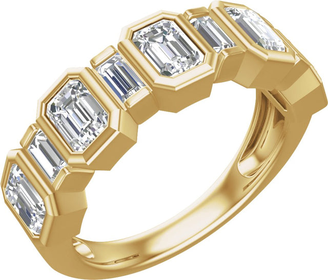 14K Yellow 1 1/2 CTW Lab-Grown Diamond Anniversary Band 