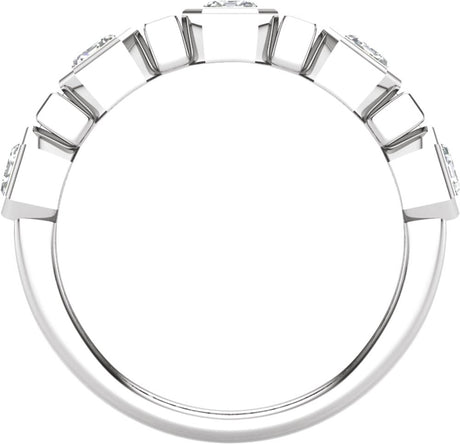 14K White 1 1/2 CTW Lab-Grown Diamond Anniversary Band