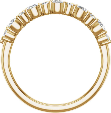 14K Yellow Gold 1 1/6 CTW Lab-Grown Diamond Anniversary Band